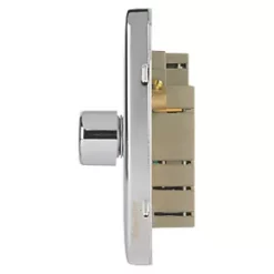 Schneider Electric Lisse Deco 2-Gang 2-Way Dimmer Switch Polished Chrome -Chrome Switches & Sockets Sales 794FF A2