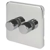 Schneider Electric Lisse Deco 2-Gang 2-Way Dimmer Switch Polished Chrome