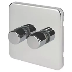 Schneider Electric Lisse Deco 2-Gang 2-Way Dimmer Switch Polished Chrome
