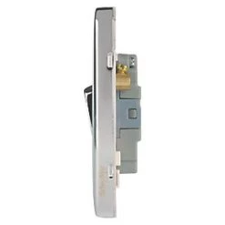 Schneider Electric Lisse Deco 10A 1-Gang 3-Pole Fan Isolator Switch Polished Chrome with White Inserts -Chrome Switches & Sockets Sales 797FF A2