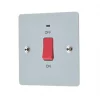 LAP 45A 1-Gang DP Cooker Switch Polished Chrome with LED -Chrome Switches & Sockets Sales 7996P P