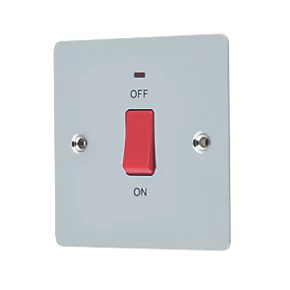 LAP 45A 1-Gang DP Cooker Switch Polished Chrome with LED 3 LAP 45A 1-Gang DP Cooker Switch Polished Chrome with LED
