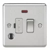 Knightsbridge CL63FBC 13A Switched Fused Spur & Flex Outlet with LED Brushed Chrome -Chrome Switches & Sockets Sales 802TX P