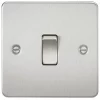 Knightsbridge FP2000BC 10AX 1-Gang 2-Way Light Switch Brushed Chrome -Chrome Switches & Sockets Sales 803TX P