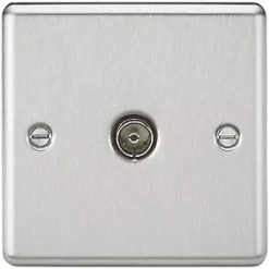 Knightsbridge CL010BC Coaxial TV Socket Brushed Chrome