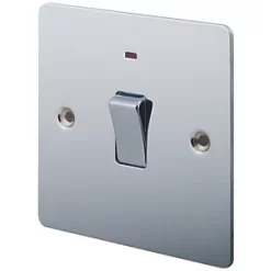LAP 20A 1-Gang DP Control Switch Polished Chrome with Neon