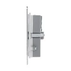 LAP 13A 2-Gang Unswitched Socket + 4.2A 4-Outlet Type A USB Charger Polished Chrome with White Inserts -Chrome Switches & Sockets Sales 8167T A2