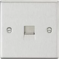 Knightsbridge CS73BC Master Telephone Socket Brushed Chrome