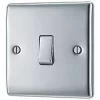 British General Nexus Metal 10AX 1-Gang 2-Way Light Switch Polished Chrome -Chrome Switches & Sockets Sales 830FT P