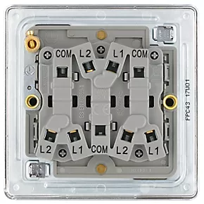 LAP 20A 16AX 3-Gang 2-Way Light Switch Polished Chrome 6 LAP 20A 16AX 3-Gang 2-Way Light Switch Polished Chrome - Image 4