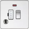 Knightsbridge SF6300FPC 13A Switched Fused Spur & Flex Outlet with LED Polished Chrome -Chrome Switches & Sockets Sales 836TX P
