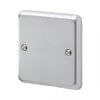 MK Albany Plus 1-Gang Blanking Plate Brushed Chrome -Chrome Switches & Sockets Sales 837FF P