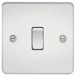 Knightsbridge FP2000PC 10AX 1-Gang 2-Way Light Switch Polished Chrome