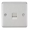 Knightsbridge CL74BC Slave Telephone Socket Brushed Chrome -Chrome Switches & Sockets Sales 837TY P