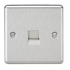 Knightsbridge CL74BC Slave Telephone Socket Brushed Chrome