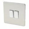 Varilight 10AX 2-Gang 2-Way Light Switch Satin Chrome 2 Varilight 10AX 2-Gang 2-Way Light Switch Satin Chrome -Chrome Switches & Sockets Sales 83920 P