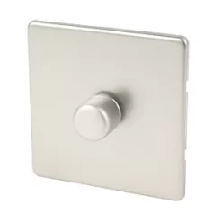 Varilight V-Dim 1-Gang 2-Way Dimmer Switch Satin Chrome