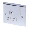 LAP 13A 1-Gang SP Switched Plug Socket Polished Chrome with White Inserts 1 LAP 13A 1-Gang SP Switched Plug Socket Polished Chrome with White Inserts -Chrome Switches & Sockets Sales 8525C P