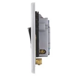 Schneider Electric Ultimate Low Profile 13A Switched Fused Spur with Neon Polished Chrome with Black Inserts -Chrome Switches & Sockets Sales 8661J A2
