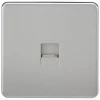 Knightsbridge SF7300BC Master Telephone Socket Brushed Chrome -Chrome Switches & Sockets Sales 874TY P