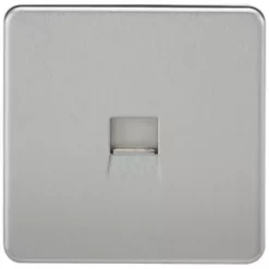 Knightsbridge SF7300BC Master Telephone Socket Brushed Chrome