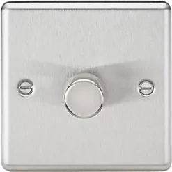Knightsbridge CL2181BC 1-Gang 2-Way LED Dimmer Switch Brushed Chrome