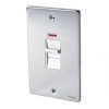 Schneider Electric Ultimate Low Profile 50A 2-Gang DP Control Switch Polished Chrome with Neon with White Inserts -Chrome Switches & Sockets Sales 8773J P