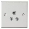 Knightsbridge CS5ABCG 5A 1-Gang Unswitched Socket Brushed Chrome with Colour-Matched Inserts -Chrome Switches & Sockets Sales 886TY P