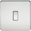 Knightsbridge SF8341PC 20A 1-Gang DP Control Switch Polished Chrome