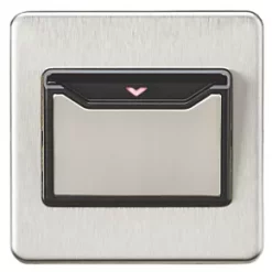 Knightsbridge SFCARDBC 32A Key Card Switch Brushed Chrome