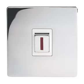 LAP 20A 1-Gang DP Control Switch Polished Chrome with Neon with White Inserts 4 LAP 20A 1-Gang DP Control Switch Polished Chrome with Neon with White Inserts - Image 2