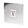LAP 20A 1-Gang DP Control Switch Polished Chrome with Neon with White Inserts -Chrome Switches & Sockets Sales 90322 P