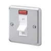 MK Albany Plus 32A 1-Gang DP Control Switch Brushed Chrome with Neon with White Inserts -Chrome Switches & Sockets Sales 907FF P