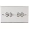 Knightsbridge CSTOG4BC 10AX 4-Gang 2-Way Light Switch Brushed Chrome 2 Knightsbridge CSTOG4BC 10AX 4-Gang 2-Way Light Switch Brushed Chrome -Chrome Switches & Sockets Sales 909TY P
