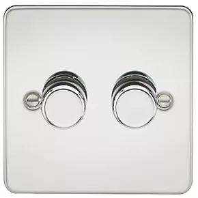 Knightsbridge FP2182PC 2-Gang 2-Way LED Dimmer Switch Polished Chrome 3 Knightsbridge FP2182PC 2-Gang 2-Way LED Dimmer Switch Polished Chrome
