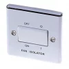 LAP 10AX 1-Gang 3-Pole Fan Isolator Switch Polished Chrome with White Inserts