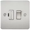 Knightsbridge FP6300BC 13A Switched Fused Spur Brushed Chrome -Chrome Switches & Sockets Sales 914TY P