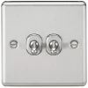 Knightsbridge CLTOG2BC 10AX 2-Gang 2-Way Light Switch Brushed Chrome 1 Knightsbridge CLTOG2BC 10AX 2-Gang 2-Way Light Switch Brushed Chrome -Chrome Switches & Sockets Sales 916TX P