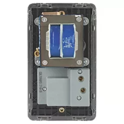 Schneider Electric Lisse Deco 2-Gang Dual Voltage Shaver Socket 115 / 230V Polished Chrome with Black Inserts -Chrome Switches & Sockets Sales 925FF A3