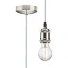 Knightsbridge 8271LBC 1.8m Vintage Long Pendant ES Brushed Chrome -Chrome Switches & Sockets Sales 929TY P