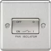 Knightsbridge CL11BC 10AX 1-Gang TP Fan Isolator Switch Brushed Chrome -Chrome Switches & Sockets Sales 930TY P