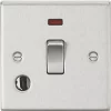 Knightsbridge CS834FBC 20A 1-Gang DP Control Switch & Flex Outlet Brushed Chrome with LED -Chrome Switches & Sockets Sales 941TY P