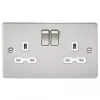 Knightsbridge FPR9000BCW 13A 2-Gang DP Switched Double Socket Brushed Chrome with White Inserts 1 Knightsbridge FPR9000BCW 13A 2-Gang DP Switched Double Socket Brushed Chrome with White Inserts -Chrome Switches & Sockets Sales 950TX P