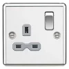 Knightsbridge CL7PCG 13A 1-Gang DP Switched Single Socket Polished Chrome with Colour-Matched Inserts 2 Knightsbridge CL7PCG 13A 1-Gang DP Switched Single Socket Polished Chrome with Colour-Matched Inserts -Chrome Switches & Sockets Sales 951TY P