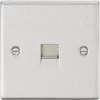 Knightsbridge CS74BC Slave Telephone Socket Brushed Chrome -Chrome Switches & Sockets Sales 951VF P