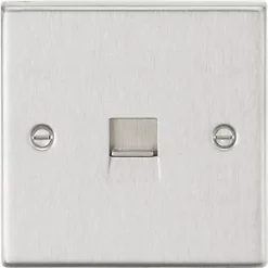 Knightsbridge CS74BC Slave Telephone Socket Brushed Chrome