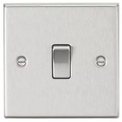 Knightsbridge CS12BC 10AX 1-Gang Intermediate Switch Brushed Chrome