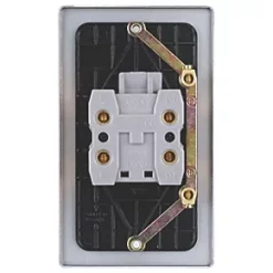 Schneider Electric Ultimate Low Profile 50A 2-Gang DP Control Switch Brushed Chrome with Neon with Black Inserts 9 Schneider Electric Ultimate Low Profile 50A 2-Gang DP Control Switch Brushed Chrome with Neon with Black Inserts -Chrome Switches & Sockets Sales 9563J A3