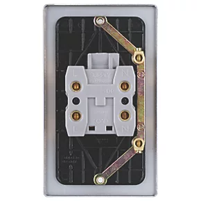 Schneider Electric Ultimate Low Profile 50A 2-Gang DP Control Switch Brushed Chrome with Neon with Black Inserts 6 Schneider Electric Ultimate Low Profile 50A 2-Gang DP Control Switch Brushed Chrome with Neon with Black Inserts - Image 4