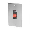 Schneider Electric Ultimate Low Profile 50A 2-Gang DP Control Switch Brushed Chrome with Neon with Black Inserts 2 Schneider Electric Ultimate Low Profile 50A 2-Gang DP Control Switch Brushed Chrome with Neon with Black Inserts -Chrome Switches & Sockets Sales 9563J P